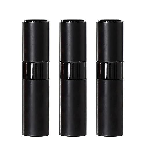 YOCASII 3PCS Travel Perfume Bottle Refillable, 8ml Cologne Bottle, Portable Perfume Refillable Bottle for Travel, Black Cologne Atomizer for Men and Women