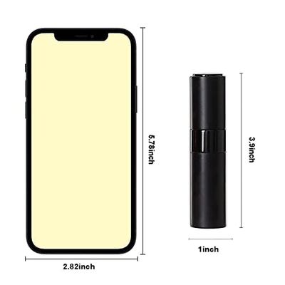 YOCASII 3PCS Travel Perfume Bottle Refillable, 8ml Cologne Bottle, Portable Perfume Refillable Bottle for Travel, Black Cologne Atomizer for Men and Women