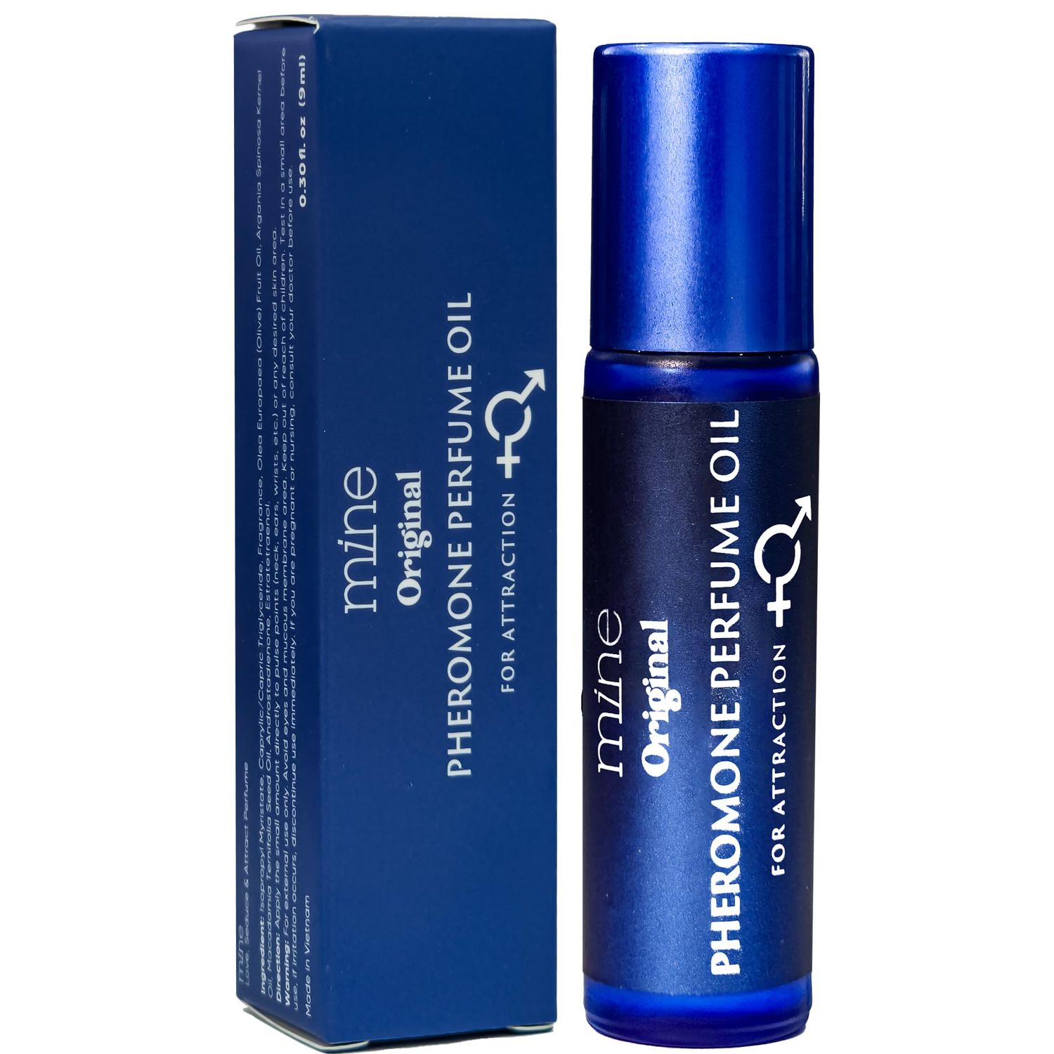 Mine Pheromone Cologne for Men, Men&#39;s Cologne Infused with Original Pheromones - Roll On Pheromone Perfume Oil For Him, Long-lasting, Travel Size, Musk, Sandalwood - 0.3 fl oz (10ml)