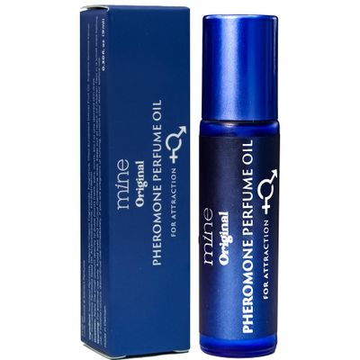 Mine Pheromone Cologne for Men, Men&#39;s Cologne Infused with Original Pheromones - Roll On Pheromone Perfume Oil For Him, Long-lasting, Travel Size, Musk, Sandalwood - 0.3 fl oz (10ml)