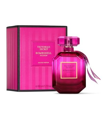 Victoria&#39;s Secret Bombshell Passion Eau de Parfum, Notes of Sparkling Cassis, Queen Peony Fuchsia Rose, Perfumes for Women (1.7 oz)