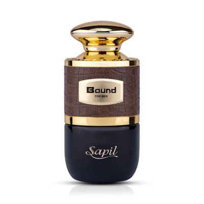 Sapil Bound Perfume for Men 3.4 Oz (100 ml) - Eau de Toilette with Long-Lasting Dubai Scent, Oriental Spicy Blend of Green Mandarin, Cardamom, Orange Blossom Tonka Bean for Daily Special Occasions