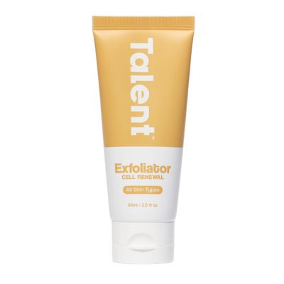 Talent Men&#39;s Cell Renewal Exfoliator - Korean Skincare, EWG Verified, Fragrance-Free Volcanic Rock Face Scrub, All Skin Types, 2 fl oz
