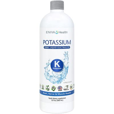 Eniva Health - Liquid Ionic Potassium Supplement for Electrolyte Replacement and Metabolic Support 600 MG Gluten-Free, Sugar-Free and Keto-Friendly Dietary Supplement (32oz) - 32 Servings