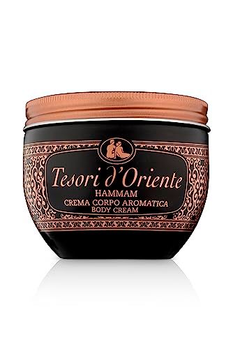 Tesori d&#39;Oriente Body Cream for Women, Moisturizing Body Creme Womens, Essential Ingredients for Body Skin Care with Argan Oil Orange Blossom Fragrance-10.1 fl oz Made in Italy-(Hammam)