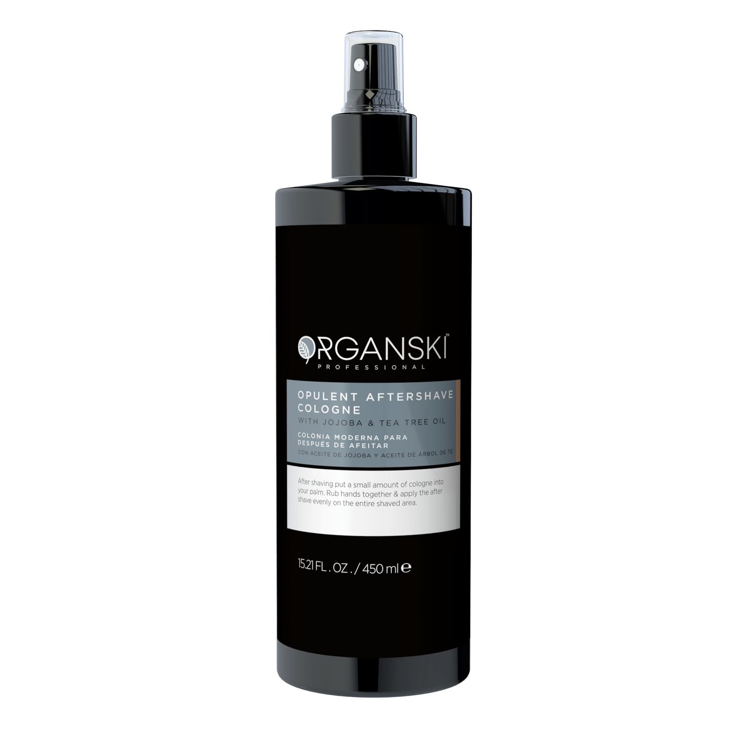Organski After Shave Cologne - Opulent Scent, Softens Skin, Refreshes Post-Shave, with Jojoba Oil, Aloe Vera Witch Hazel, 15.21 fl oz (450ml)