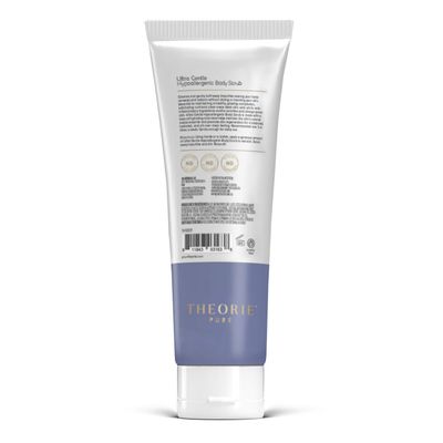 THEORIE Pure Face and Body Scrub- Hypoallergenic, Aloe Based Vegan- Fragrance, Sulfate, Irritant, Paraben Allergen FREE, Ultra Gentle Cleansing Exfoliant for Sensitive Skin, 8 Fl.Oz Tube 237 mL