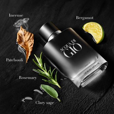 Armani Beauty - Acqua di Gi - Parfum - Cologne for Men - Fresh Woody Mens Fragrance - Bergamot, Ginger, Marine, Geranium, Rosemary, Clary Sage, Patchouli, Incense Notes - 1.0 Fl Oz