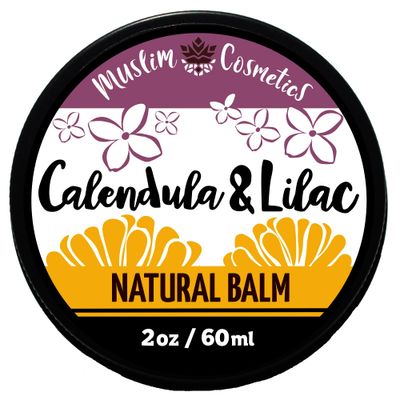 Calendula LILAC balm 100 True Lilac Fragrance Daily hand cream Egyptian Calendula Made in Canada - Muslim Cosmetics - Calendula Lilac 2oz
