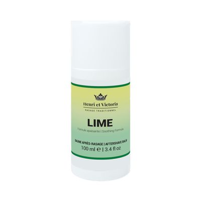 HENRI ET VICTORIA Lime Aftershave Balm Fragrance For Men Hand Made Moisturizing and soothing prevent and cure razor burns and irritation 100ml