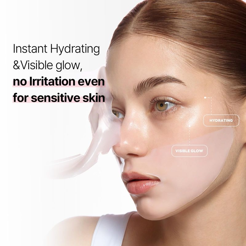 ROUND LAB Camellia Collagen Mask NET wt. 34 g1.19 Fl Oz 4ea, 30min Hydrogel Mask, Quick Hydration, FirmingPore Minimizing, For sensitive skin, Micro molecule collagen, Facial Mask