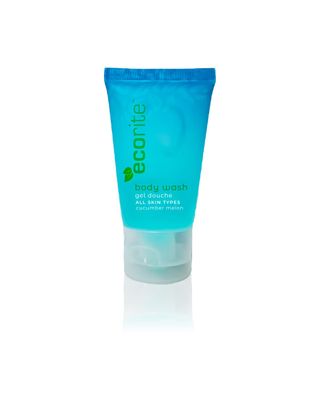 Ecorite Body Wash with Cucumber-Melon Fragrance, Travel Size Hotel Amenities BiodegradableRecyclable Tube, 1 fl oz30 ml, Pack of 288