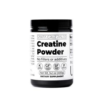 Santa Cruz Paleo Creatine Powder, Supports Muscle Growth Energy, Gluten Free, Keto, Sugar Free, Paleo, No Fillers or Additives, Creatine Monohydrate Powder, 14.1oz, 80 Servings