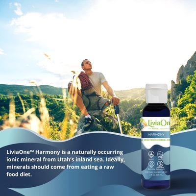 LiviaOne - Harmony Trace Minerals Concentrate - 72 Minerals, Ionic Liquid Magnesium, Chloride, Potassium Low Sodium Energy, Electrolytes, Hydration - 2oz (Pack of 1)