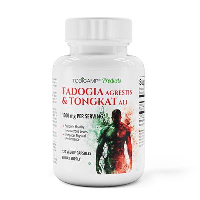 TODICAMP Fadogia Agrestis 201 with Tongkat Ali 1000mg Complex Longjack Tongkat Ali Extract with Fadogia Agrestis 600mg Supplement - 60 Days Supply