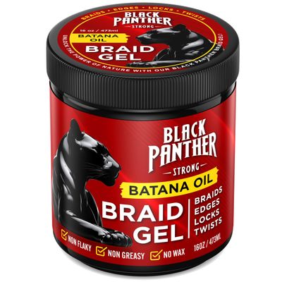 Batana Oil Braid Gel 2-N-1 Non Flaky, Non Greasy, No Wax Perfect For Braids, Edges, Locks, Twists 16 oz