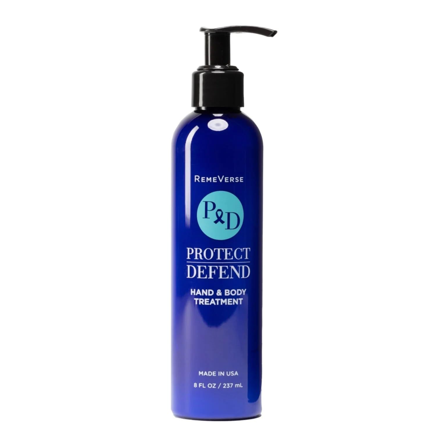 RemeVerse Protect Defend Hand and Body Treatment Lotion - Fragrance Free - Non Greasy - Quick Absorbing Moisturizer with Hyaluronic Acid for Chemotherapy Sensitive Skin - Made in USA - 8oz