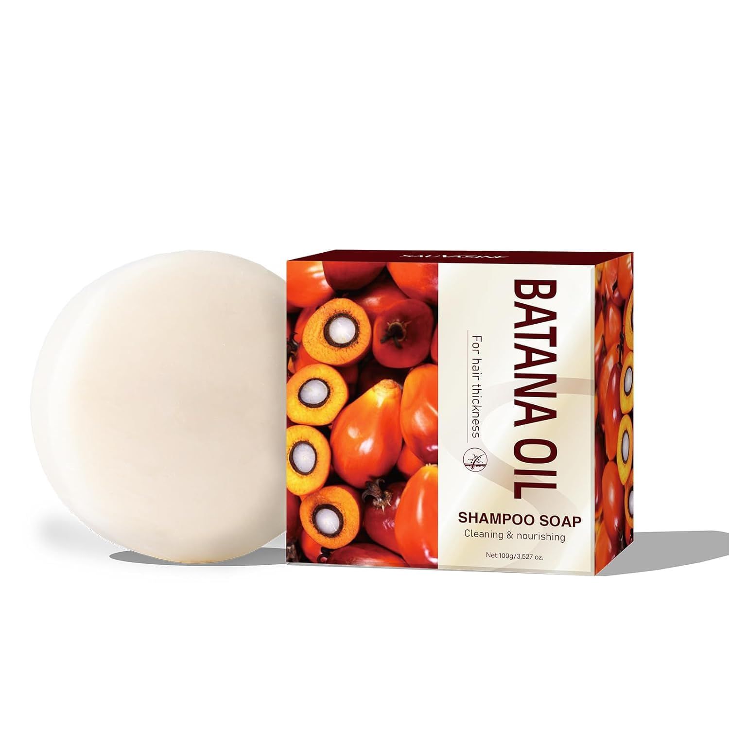 Vawolecy Batana Oil Shampoo Bar for Hair GrowthPH Balanced, Silicone Free, Batana Oil Solid Bars for Hair Thickening and Strengthening
