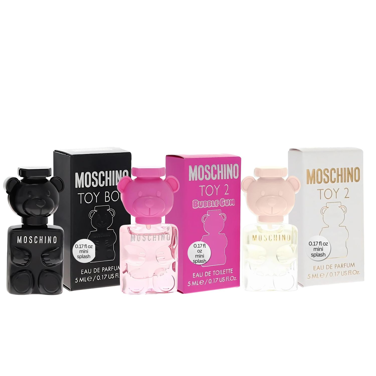 MOSCHINO Perfume for Women Variety Mini Splash Giftset - Bubble Gum ,Toy 2 ,Toy Boy