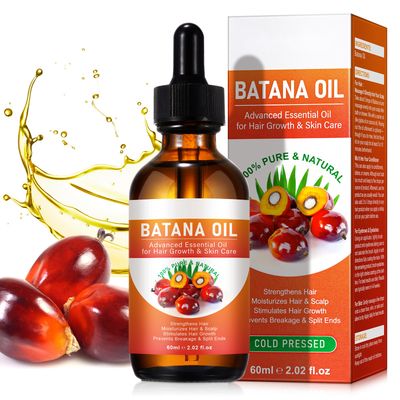 Batana Oil for Hair Growth, 100 Pure Natural Raw Batana Oil for Hair Growth, Prevent Hair Loss, Eliminate Hair Split Ends, Promotes Hair Thickness for Men Women-2.02 fl oz