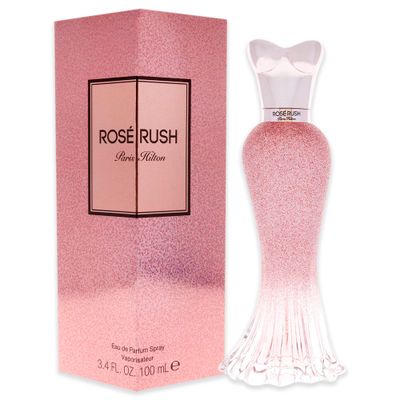 Paris Hilton Rose Rush Eau de Parfum Spray Perfume for Women Floral and Fruity Fragrance Notes of Papaya, Peony, Cedar, and White Musk Feminine Long-Lasting Scent 3.4 Fl Oz