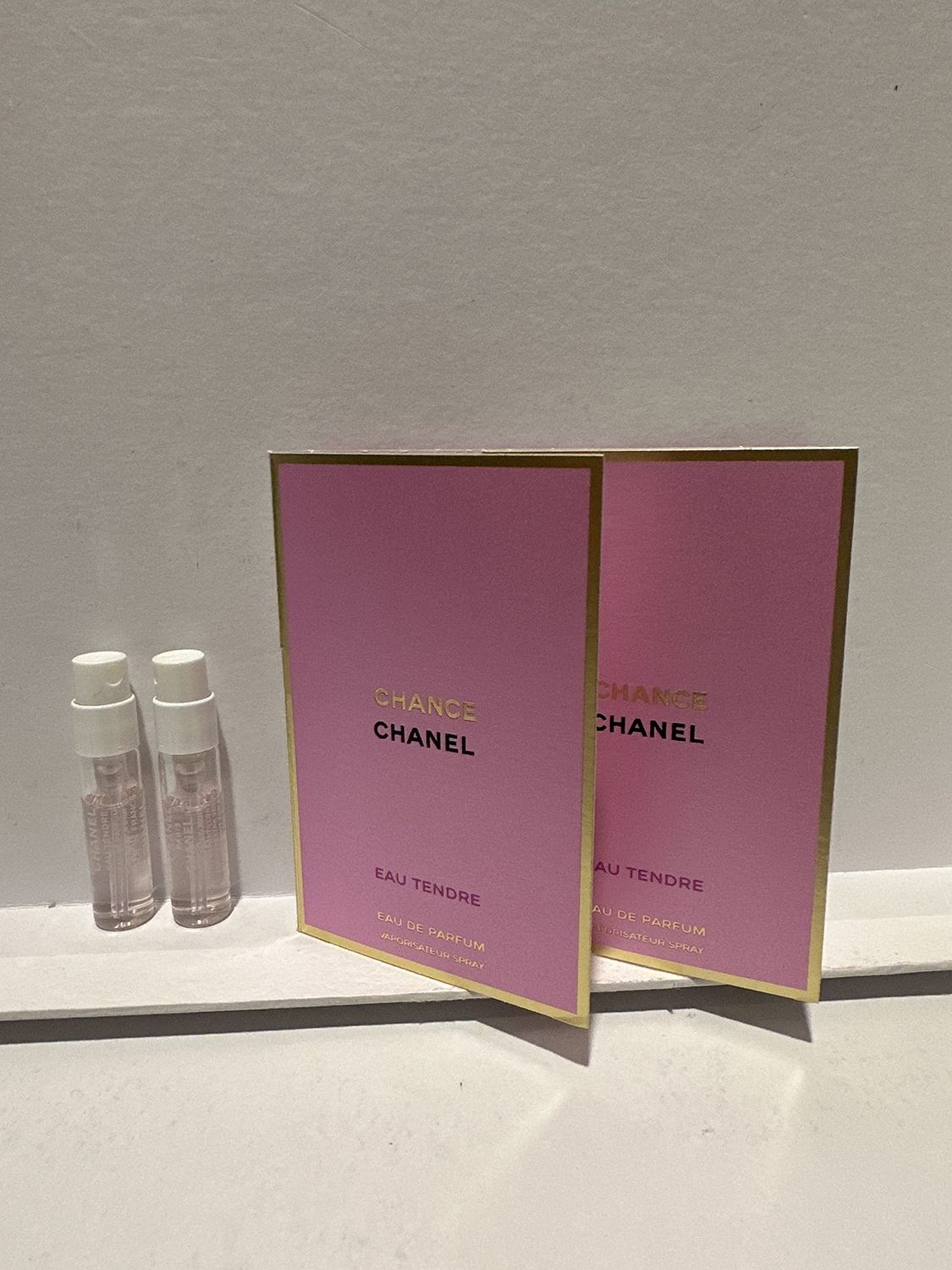 Set of 2 - Chance Eau Tendre for Women, Eau De Parfum Spray 0.05oz1.5ml Vial Sampler
