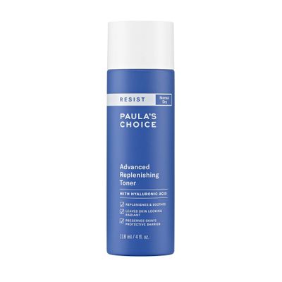 Paula&#39;s Choice Resist Advanced Replenishing Toner, Anti-Aging Facial Toner with Hyaluronic Acid, Vitamin C E, Lightweight Hydration for Dry Skin, Fragrance-Free, 4 Fl Oz
