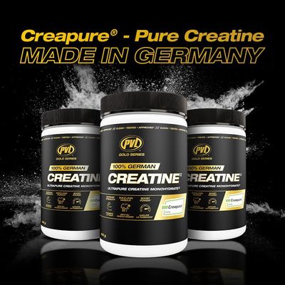 PVL Creapure Creatine - 100 Pure German Creatine monohydrate Powder - 82 Servings - 410 g