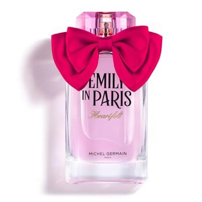Michel Germain Emily in Paris Heartfelt Eau de Parfum Fragrance Spray, Feminine Gourmand Scent, Top Notes of Strawberry, Champagne, Seductive Mouthwatering Women&#39;s Natural Oils Perfume, 3.4 Fl Oz