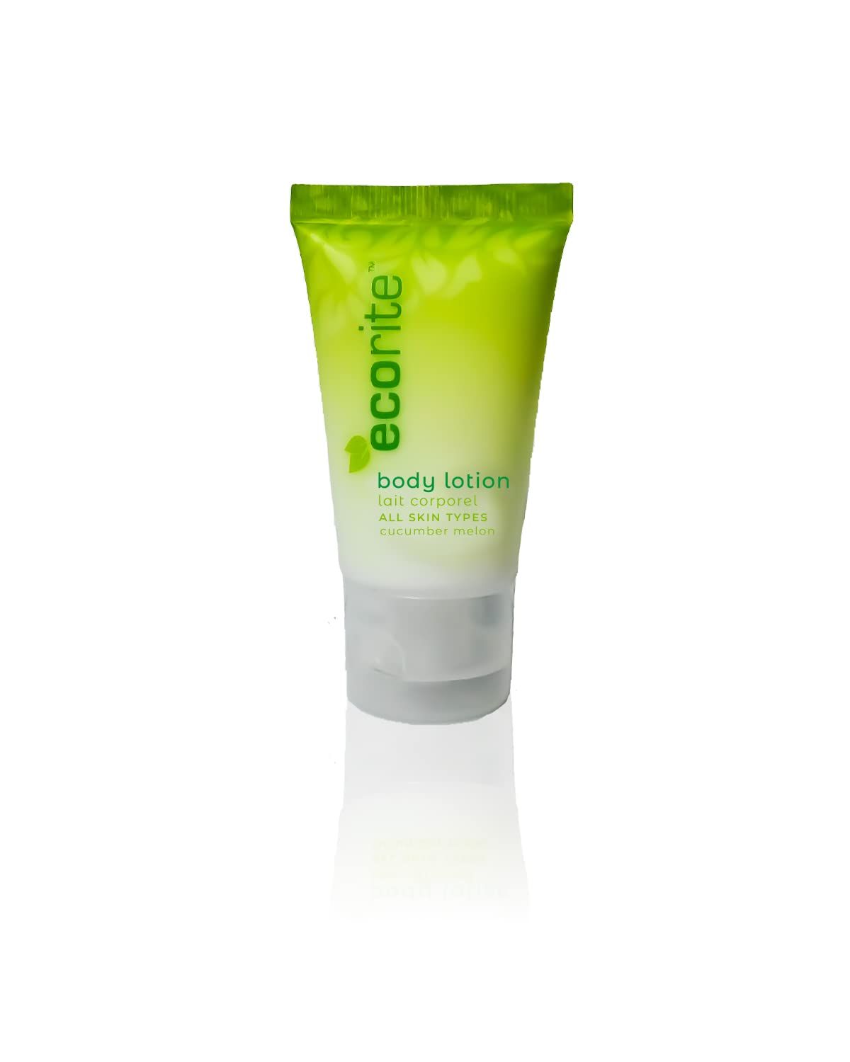 Ecorite Hand and Body Lotion with Cucumber-Melon Fragrance, Travel Size Hotel Amenities BiodegradableRecyclable Tube, 1 fl oz30 ml, Pack of 288