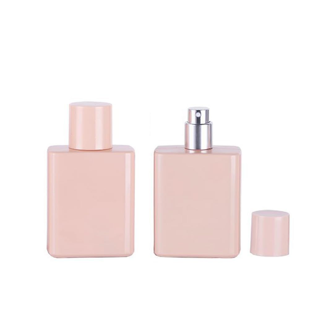 YORROR 2 Pack 50ml Pink Glass Perfume Atomizer, Empty Spray Bottle, Portable Fragrance Fine Mist Spray Bottle Dispenser for Travel