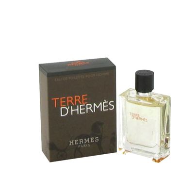 Herms Terre D&#39;Eau De Toilette Spray Splash Miniature for Men, 0.16 Oz5 Ml