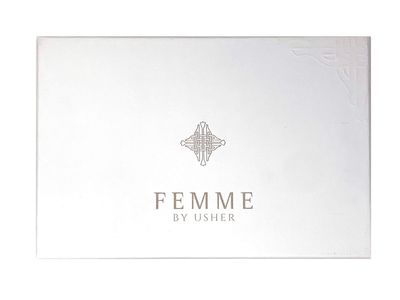 Usher Femme Gift Set for Women - Eau De Parfum Spray (3.4 Oz) Body Lotion Shower Gel