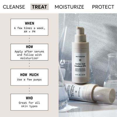 Naturium Azelaic Acid Emulsion 10 Plus Bioactive Complex Niacinamide, Anti-Aging Skin Care, 1 oz