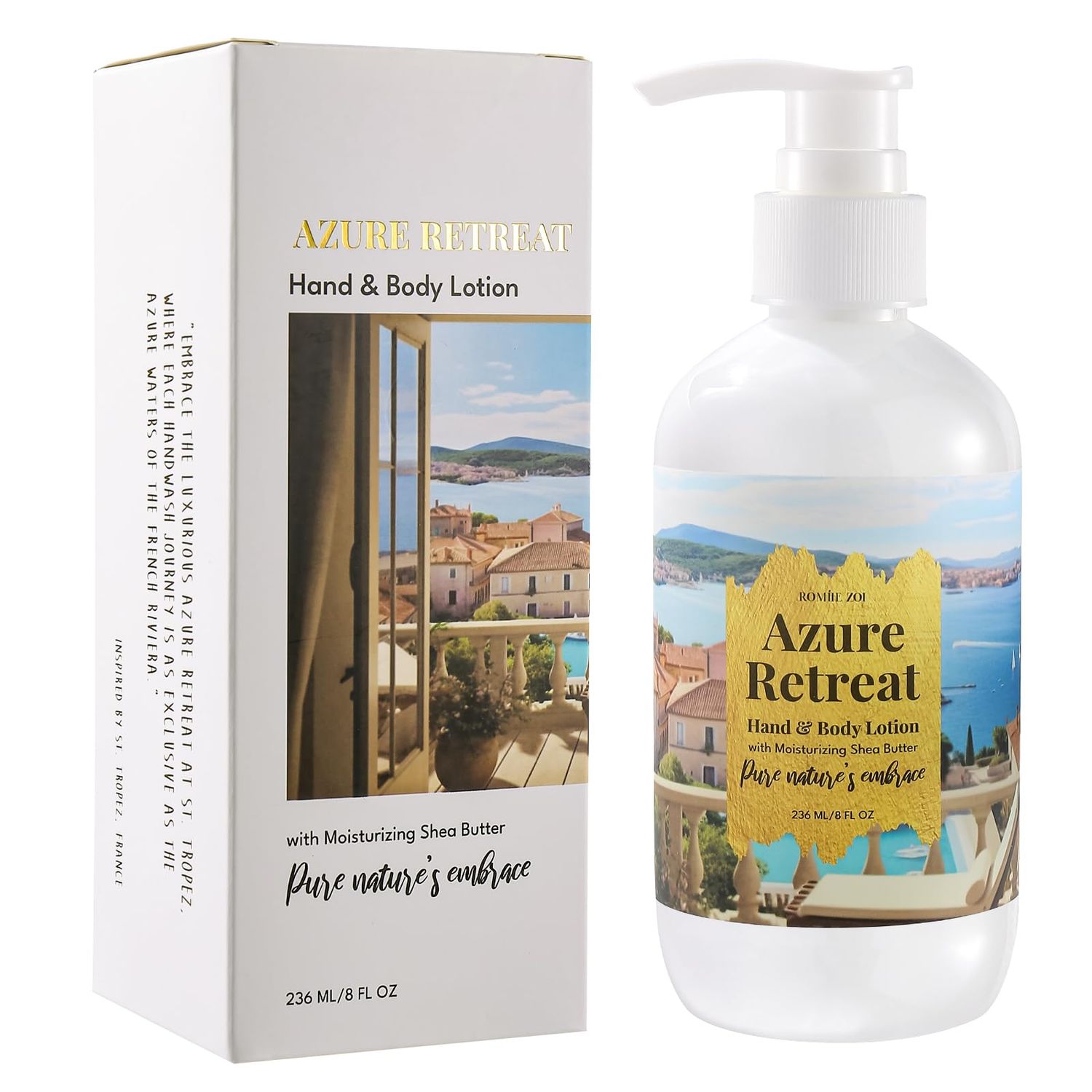ROMIIE ZOI St. Tropez Azure Retreat Hand Body Lotion - Isle Embrace Fragrance, 236ml (8 fl oz)