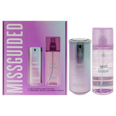 Missguided Real Babe for Women - 2 Pc Gift Set 2.7oz EDP Spray, 7.4oz Body Mist