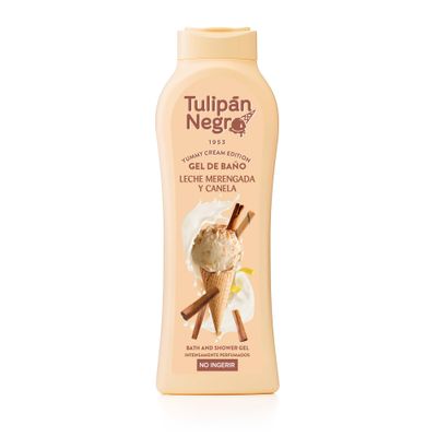 Tulipan Negro Merengue Milk Cinnamon Body Wash - Hydrating Soothing Shower Gel, Long-Lasting Fragrance, 21.9 oz