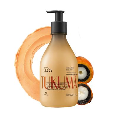 natura - Ekos Tukum Replenishing Body Lotion - Vegan Skin Care - Moisturize Improve Skin Texture - Boost Hyaluronic Acid - Brazilian Beauty Secrets - Self Care Body Care - 13.5 fl oz (400ml)