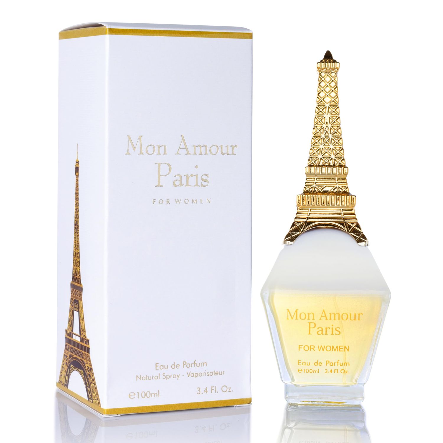 Mon Amour Paris for Women Eau De Parfum - Floral Fruity - Ylang-Ylang, Damascus Rose, Jasmine - Classy Elegant fragrance for Woman - Suitable for Daily Wear Special Occasions - 100ml Bottle