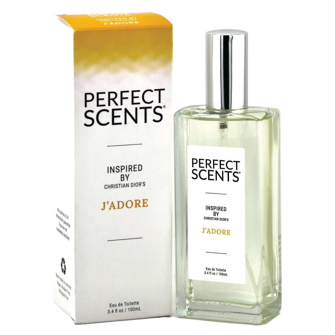 Perfect Scents Fragrances Inspired by CDs JAdore Womens Eau de Toilee Vegan, Paraben, Phthalate Free Never Tested on Animals 3.4 Fl Oz