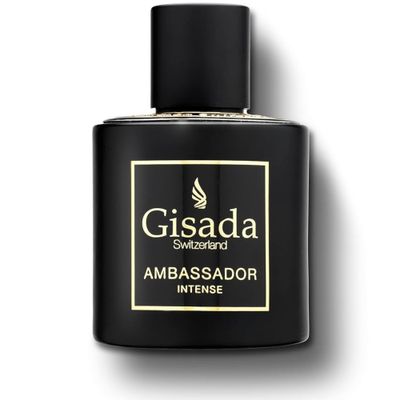 Gisada Ambassador Intense Cologne for Men - Perfume for Men with Strong, Masculine Scent Classic Fragrance - Lasting Scent with Warm, Citrusy, Spicy, Oriental Notes - Made in Switzerland, 1.7 fl.oz.