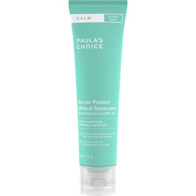 Paulas Choice CALM Barrier Protect Mineral Moisturizer Sunscreen SPF 30 for Sensitive Skin, Soothes Redness, Suitable for Rosacea-Prone Eczema-Prone Skin, Fragrance-Free Paraben-Free, 2 Fl Oz