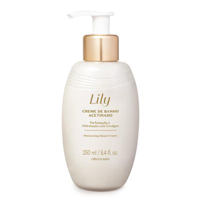 O Boticrio Lily Satin Cream Cleanser, Moisturizing Bath Time with Hydration and Luxurious Fragrance, 8.4 Ounce (250ml)