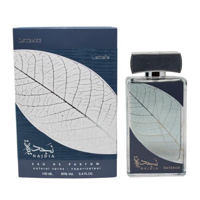 Lattafa Najdia Intense for Men Eau De Parfum Spray, 3.4 Ounce 100 ml