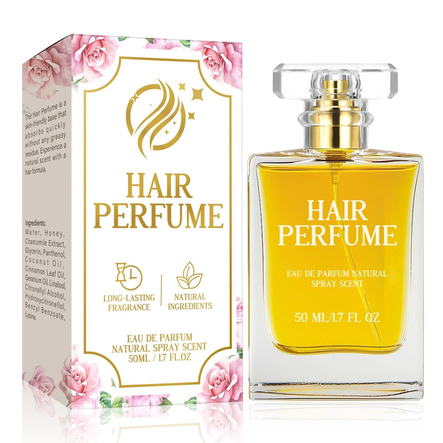 SudopoABAB Hair Perfume, Pheromone Perfume for Women, Essential Oil Perfu-me for Hair, Per-fume Oil Extract to Ha-ir Care, Lasting Fragrance for Long Time