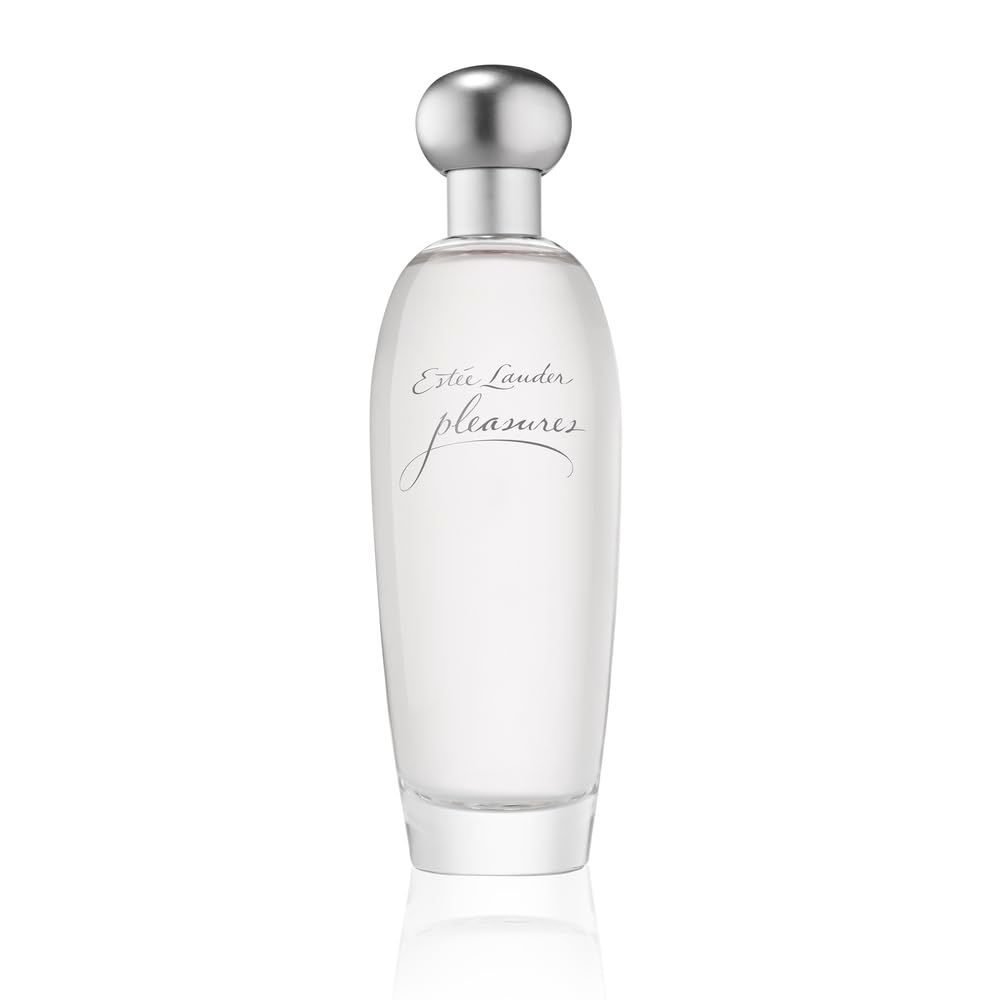 Este Lauder Pleasures Eau de Parfum Spray with Notes of Lilies, White Peonies Jasmine Women&#39;s Perfume, 3.4 Fl Oz
