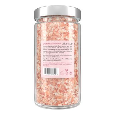Olivia Care Pink Himalayan Bath Salts Exfoliate, Heal, Rejuvenate, Cleansing Soothes Skin Made with Natural Ingredients. Fresh Fragrance - 12 OZ (Jasmine Gardenia, 1 Pack)
