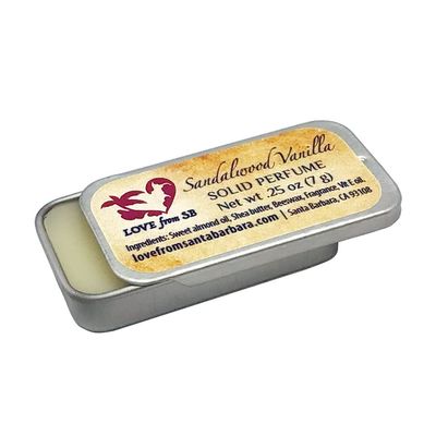 Compact Personal Sandalwood Vanilla Solid Perfume Compact Personal Luxurious Artisan Spa Gift Convenient, fits in your purse or travel bag Sandalwood Perfume