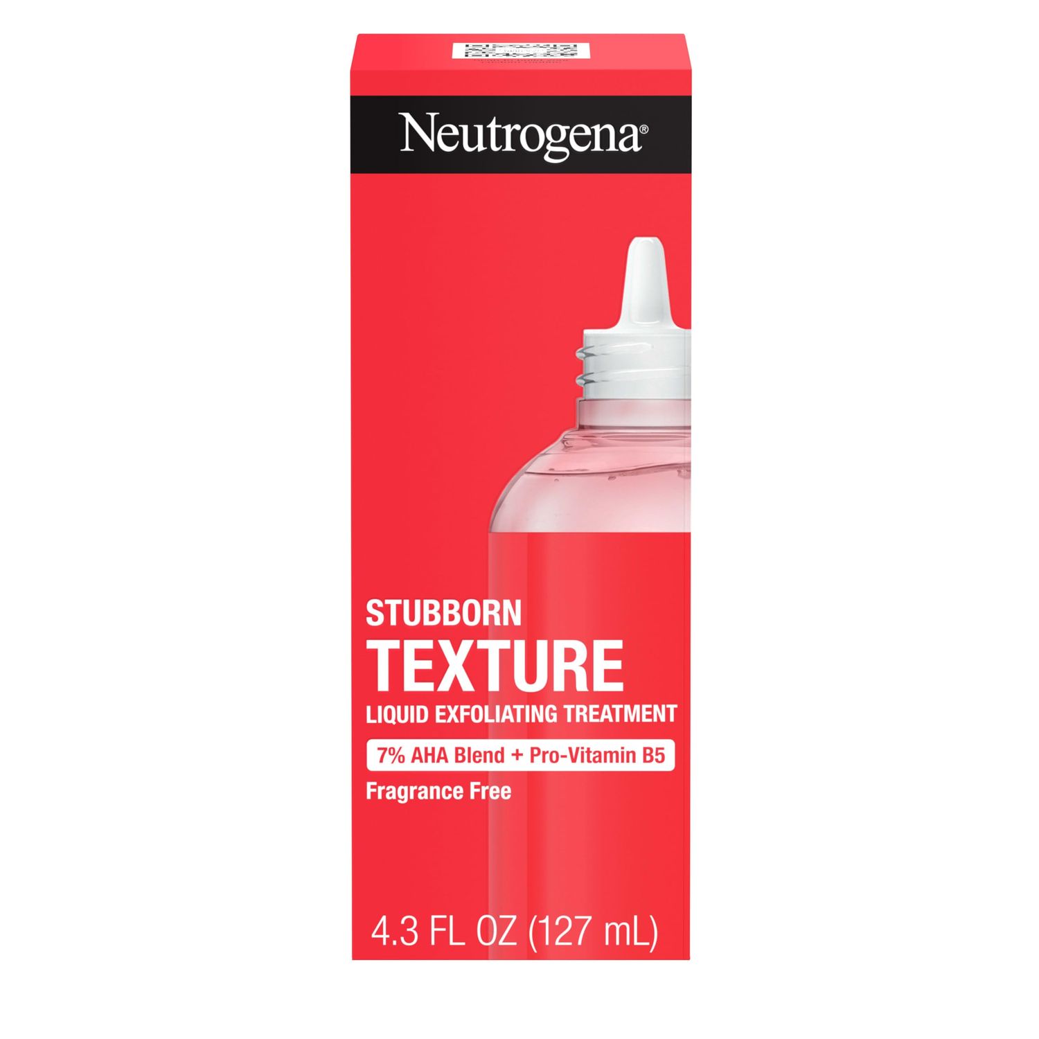 Neutrogena Stubborn Texture Liquid Exfoliant with 7 AHA Blend Pro-Vitamin B5 designed for Acne-Prone Oily Skin, Liquid Face Exfoliator, Oil- Fragrance-Free, 4.3 fl. oz