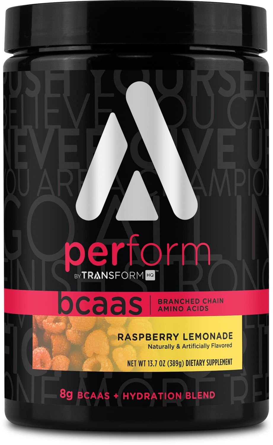 TransformHQ BCAA 211 Powder - (Raspberry Lemonade) 28 Servings - Perform - Gluten Free, Non-GMO